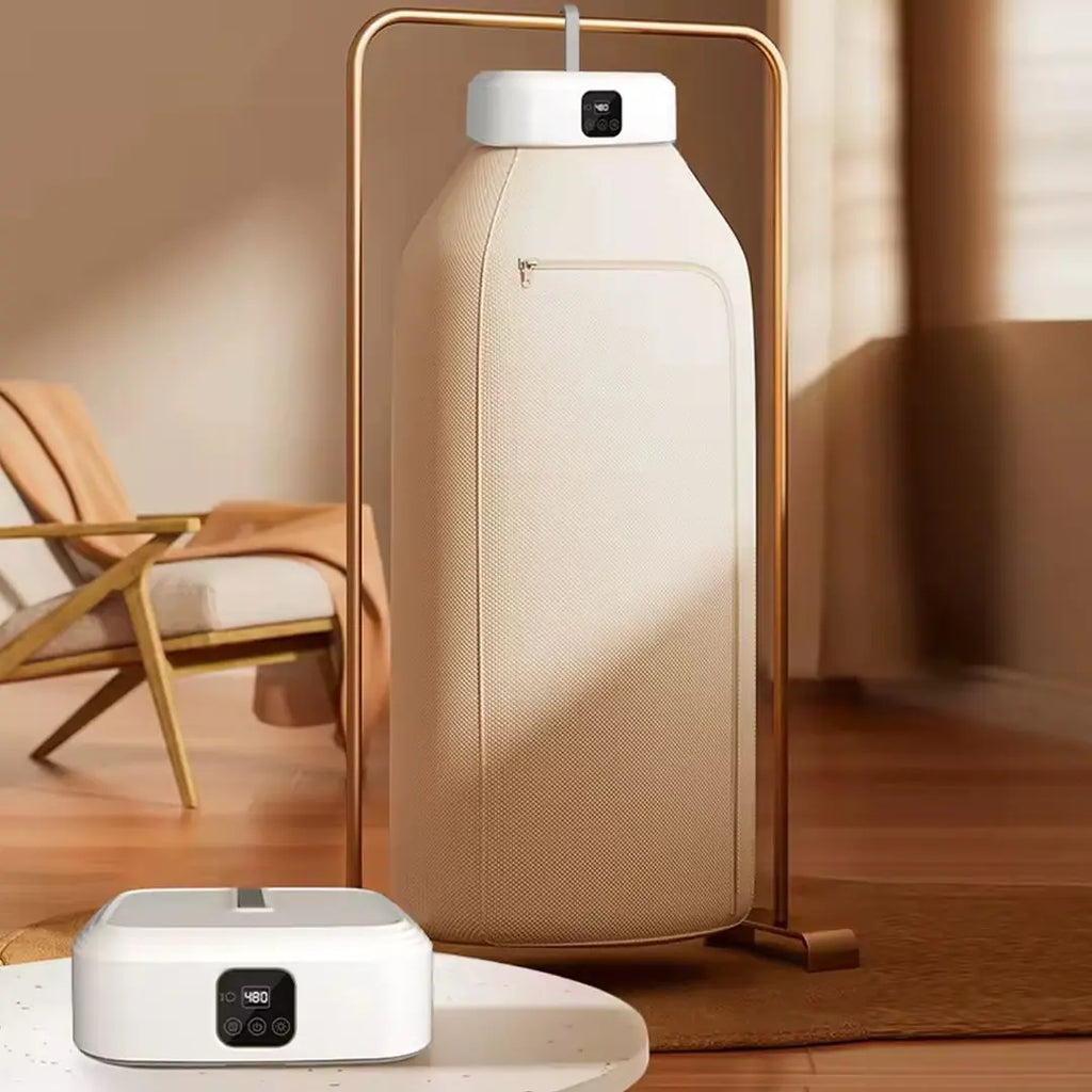 Secadora Ropa 🥼👔 Portátil Compacta con Luz UV Azul y Temporizador⌚