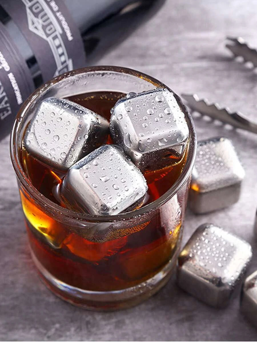 Set de Cubos de Acero para Enfriar Bebidas