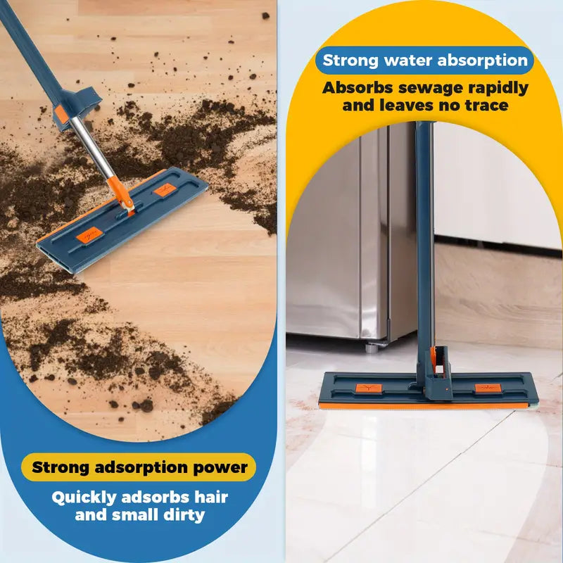 Mopa Plana SpinClean™ Auto - Exprimible 🌟 + Balde Plegable🪣 + 1 Repuesto de Regalo🎁