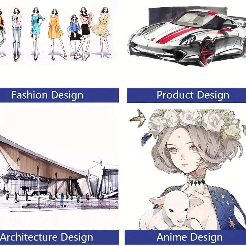 Set 80 Marcadores Doble Punta Con Estuche Plumones Artístico🔴🟠🟡🟢🔵⬛