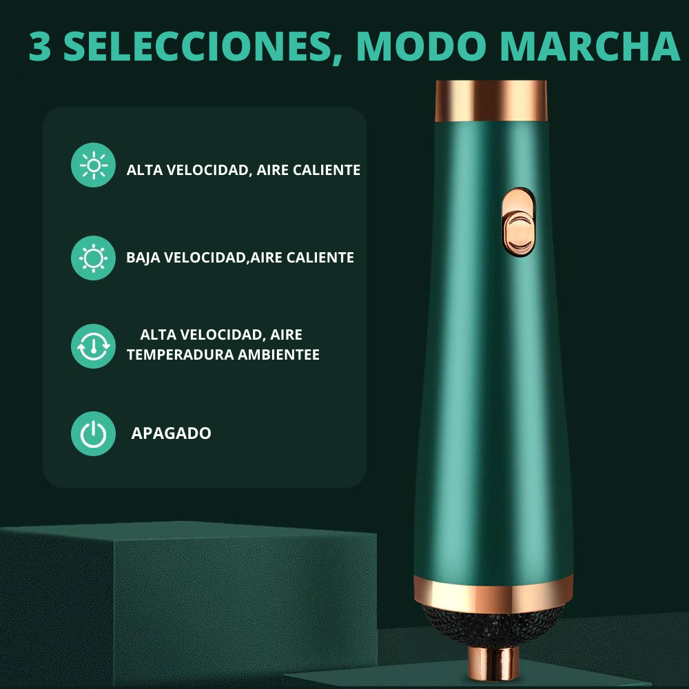 Cepillo Secador/Alizador/Rizador  3 en 1