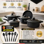 Set de Ollas 🍳 Antiadherentes de 13 Pcs 👨‍🍳 +  Utensidios de Cocina🎁