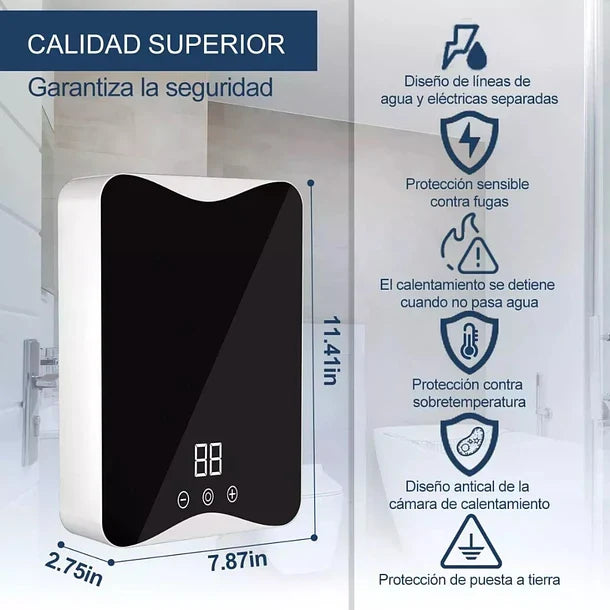 Calentador de Agua 💧🔥🌡️ + Ducha🚿 + Kit de Instalación🔧