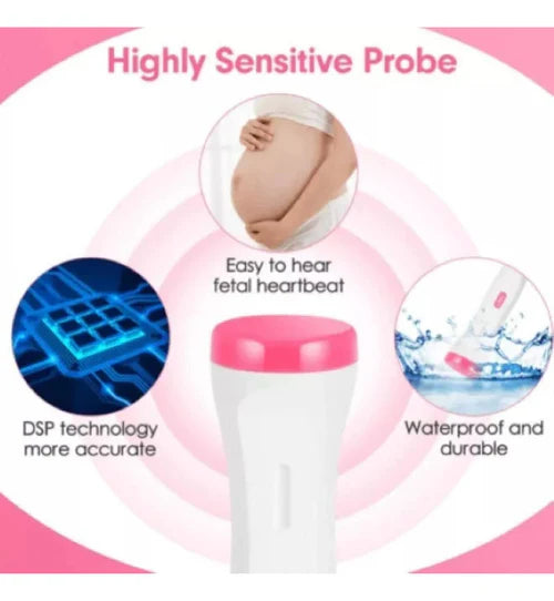 Doppler Fetal Digital 🖥️🔋 – Escucha el latido de tu bebé 👶 en casa 🏠