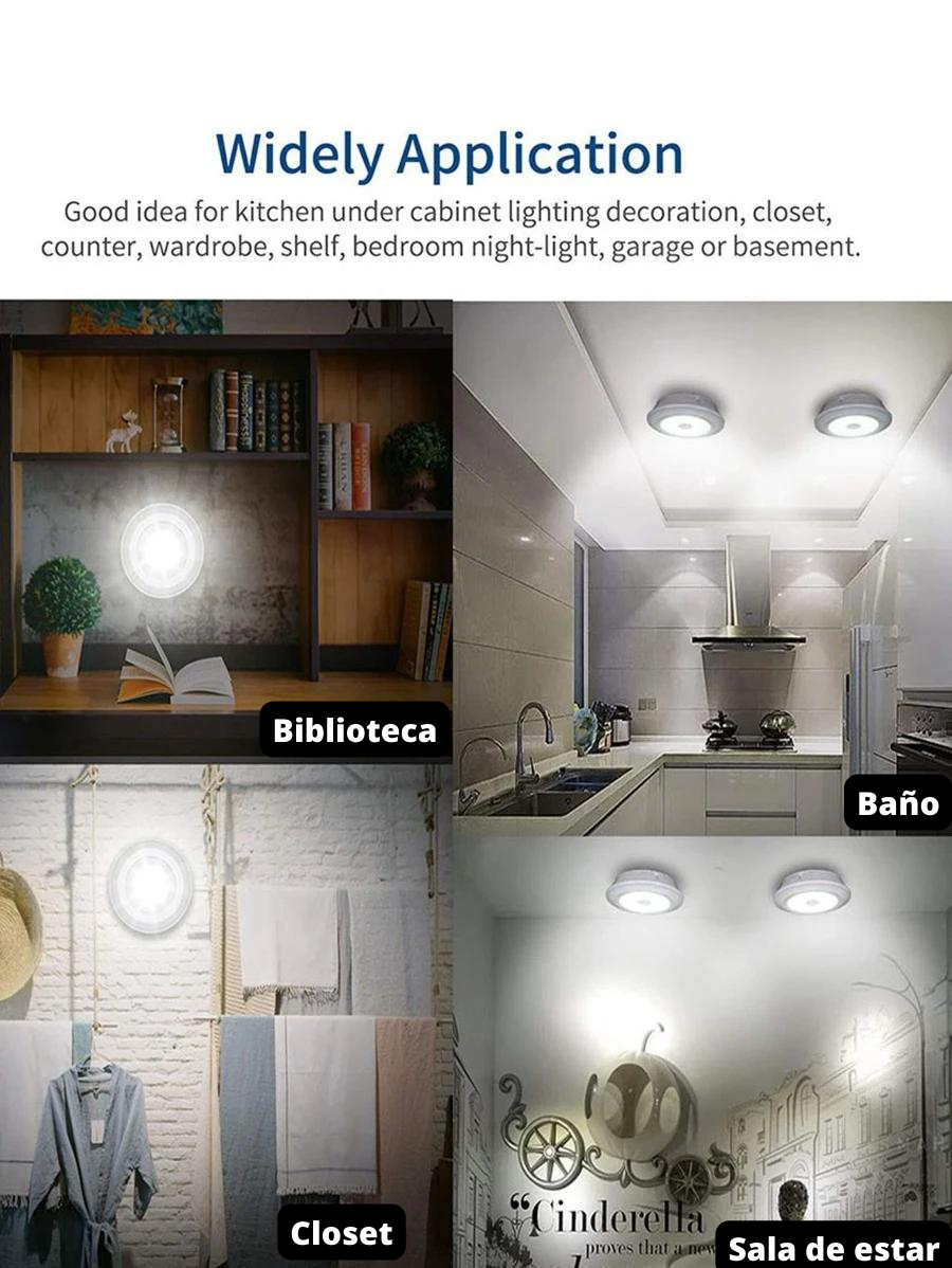 Set Luz Led Inalambricas Control Remoto