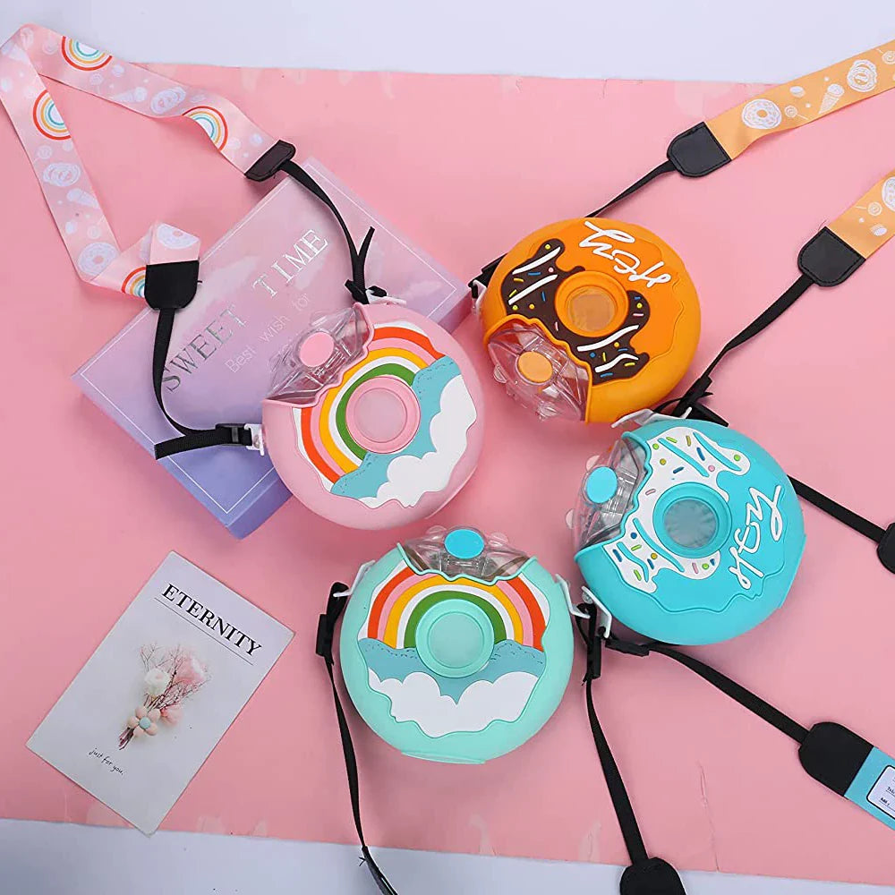 Botella de Agua Forma de Dona para Niños