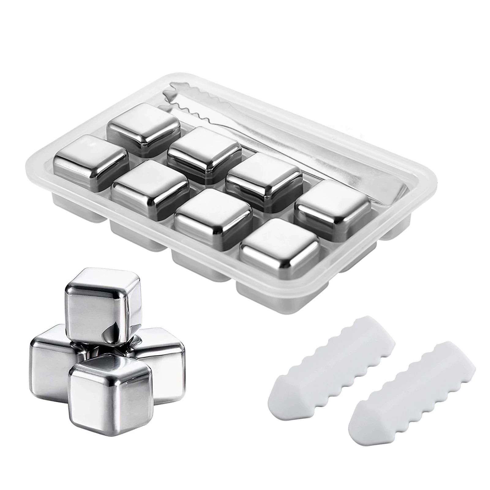 Set de Cubos de Acero para Enfriar Bebidas