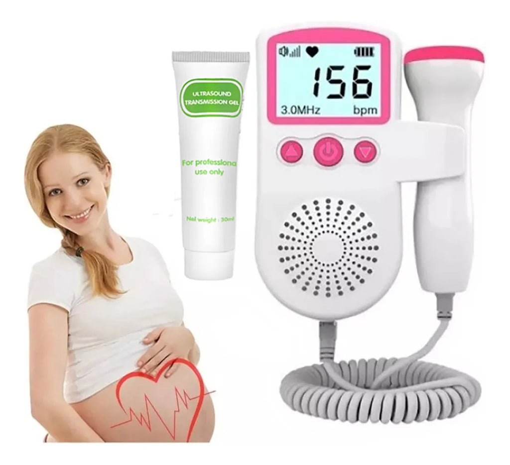Doppler Fetal Digital 🖥️🔋 – Escucha el latido de tu bebé 👶 en casa 🏠