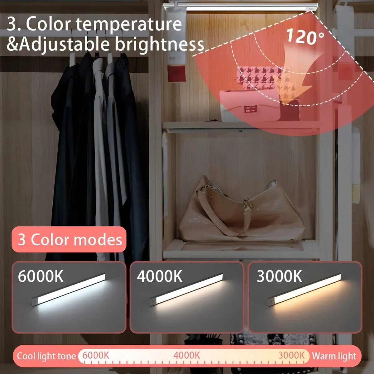 Barra LED 💡 Recargable 🔋 Con Sensor Movimiento