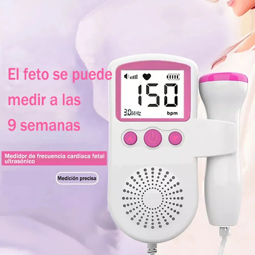 Doppler Fetal Digital 🖥️🔋 – Escucha el latido de tu bebé 👶 en casa 🏠