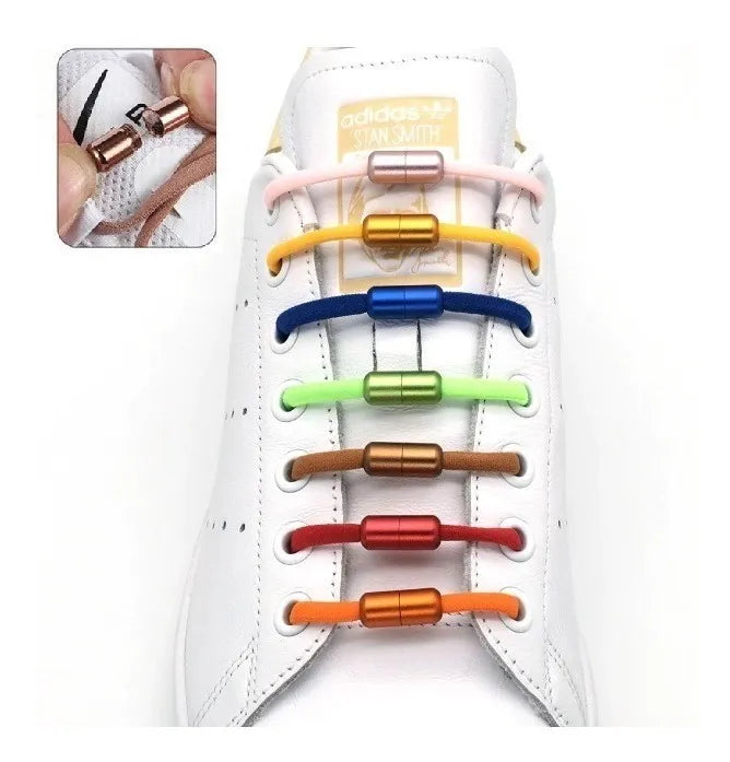 Cordones Elasticos con Cierre de Metal