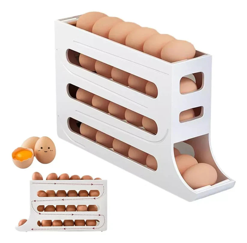 Organizador y Dispensador Automático de Huevos 🥚 30 Unidades🥚✅