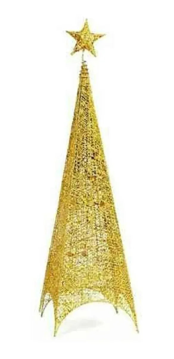 Árbol Pino Navidad 🎄Glitter Triangular Con Luces LED🎅