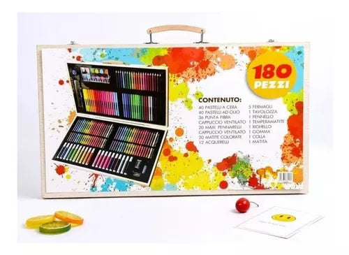 Set de Plumones 180 pcs 🔴🟢🟣🔵🟡