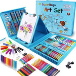 Set Kit Colores Juego Arte/Dibujo Creativo Infantil -208 Pcs 🔴🟢🔵🟡