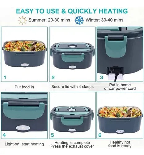 Lonchera Térmica 🌡️ Multiusos Eléctrica🍖🍗🍝