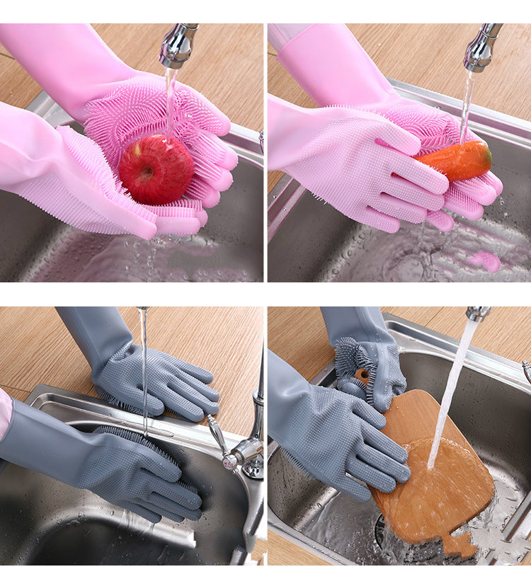 Guantes de Silicona para Limpieza