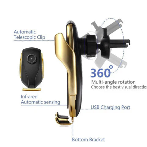 Soporte Para Celular Con Cargador Inalámbrico Deluxe