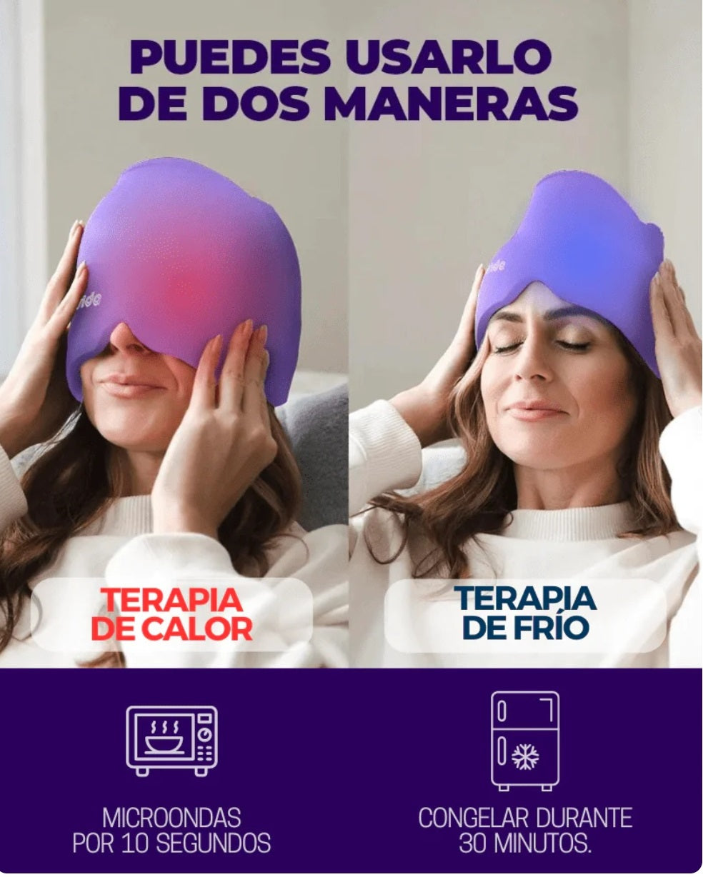 Gorro Gel Terapia de Compresión Frío ❄️/Calor🔥  (Alivia el Dolor de Cabeza y la Migraña)