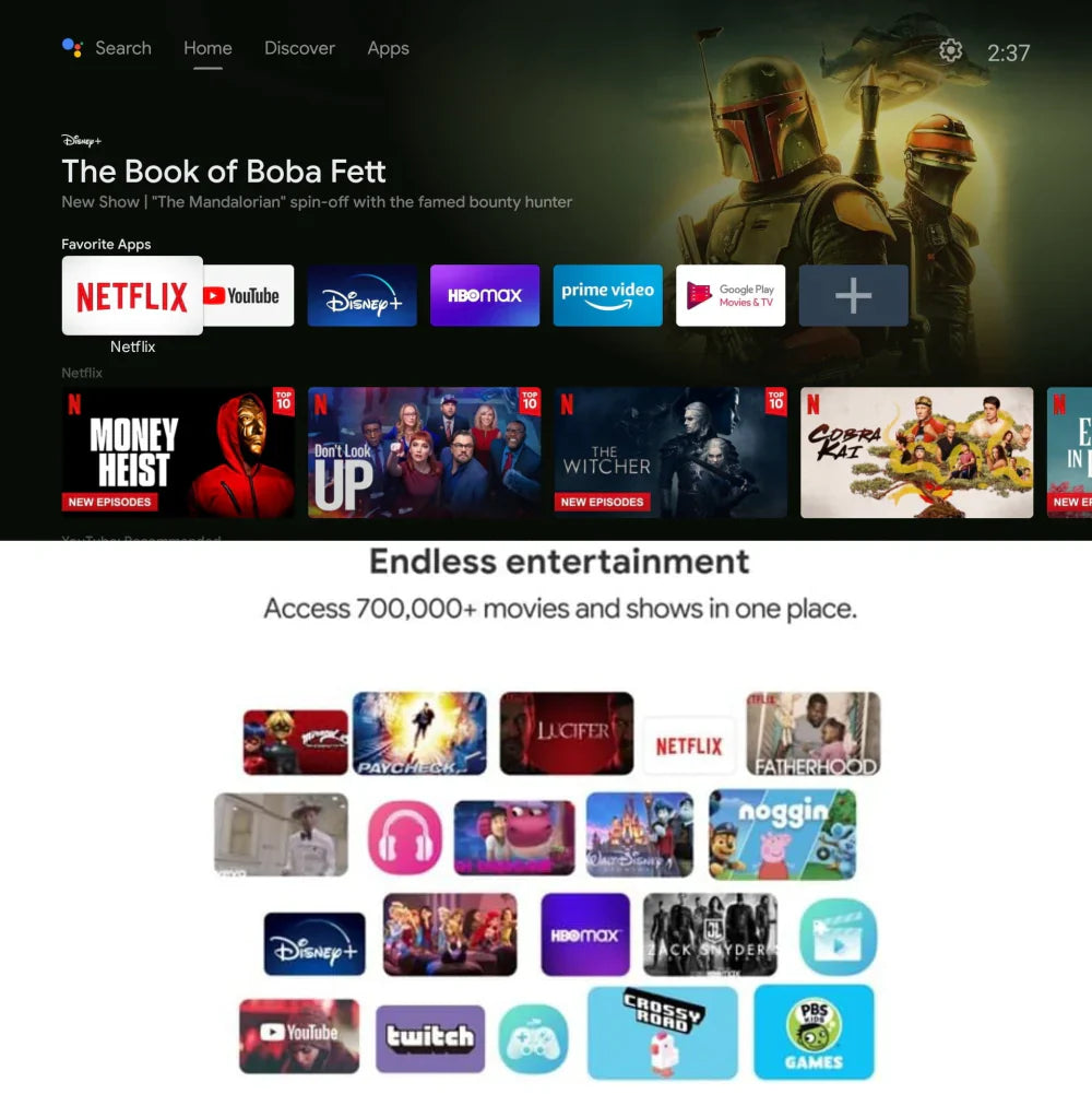 ONN Google TV 📺 - 4K - Streaming 📶+ 800 Canales Gratis en HD