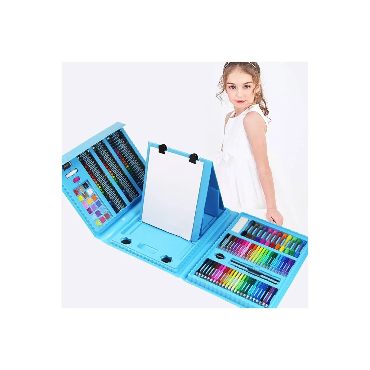 Set Kit Colores Juego Arte/Dibujo Creativo Infantil -208 Pcs 🔴🟢🔵🟡