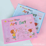 Set Kit Colores Juego Arte/Dibujo Creativo Infantil -208 Pcs 🔴🟢🔵🟡