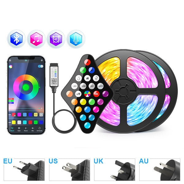 Cinta  LED RGB de 5Mts Bluetooth con Control
